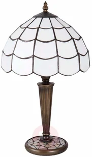 Clayre & Eef Lampa stołowa Wiebke w stylu Tiffany - Lampy stojące - miniaturka - grafika 2