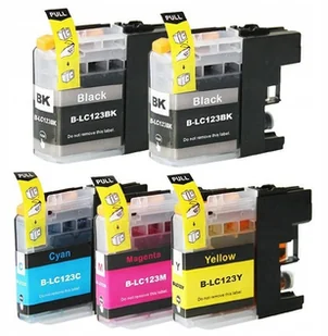 5x Tusz do Brother LC123 DCP-J132W DCP-J152W Chip - Tusze zamienniki - miniaturka - grafika 2