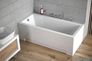 Besco Modern 180x80cm wanna prostokątna + obudowa + syfon #WAM-180-MO/#OAM-180-MO/19975 - Wanny z hydromasażem - miniaturka - grafika 2