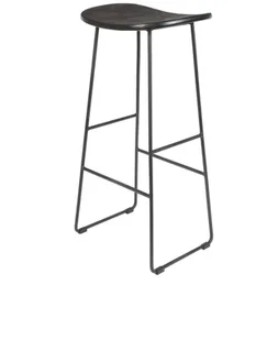 White Label Living Stołek barowy TANGLE czarny 1500075 - Taborety i hokery - miniaturka - grafika 4