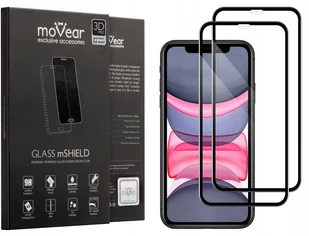 movear 2 szt. Szkło Hartowane 3D na iPhone 11 (6.1") na Cały Ekran GLASS mSHIELD 3D PRO A0I11G3PGPF3BK2 - Szkła hartowane na telefon - miniaturka - grafika 2