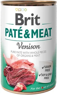 Brit PATE & MEAT VENISON 400g 104-100866 - Mokra karma dla psów - miniaturka - grafika 3
