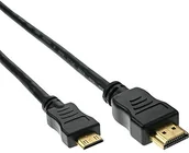 Kable - InLine wypowiedzią kabel HDMI Mini High Speed HDMI Cable wtyczka A na C . Kontakty czarna 0,3 m, 17456p 17456P - miniaturka - grafika 1