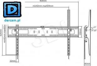 Maclean Uchwyt ścienny do telewizora MC-750 (ścienne; 60" - 100"; max. 70kg) 2_200350 - Uchwyty do telewizora - miniaturka - grafika 2