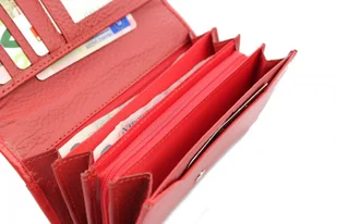 PolskaGalanteria.pl Portfel Damski PolskaGalanteria Długi Suwak Skóra Naturalna Lakierowana Klapka Wzór III KP D402 - Portfele - miniaturka - grafika 9