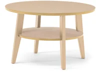 Ławy i stoliki kawowe - AJ Okrągły stolik z praktyczną półką dolną. Brzoza 350088 - miniaturka - grafika 1
