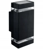 Lampy ogrodowe - SuperLed Elewacyjna LAMPA ogrodowa 6758 metalowa OPRAWA prostokątna OUTDOOR ścienna IP54 czarna 6758 - miniaturka - grafika 1