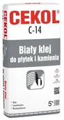 Zaprawy budowlane - Cekol Bia$52429y klej do p$52430ytek i kamienia C-14 - miniaturka - grafika 1