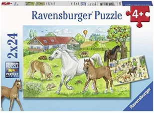 Ravensburger 07833 puzzle dziecięce na podwórku 2 x 24 części - Układanki dla dzieci Ravensburger 07833 puzzle dziecięce na podwórku 2 x 24 części - Układanki dla dzieci - miniaturka - grafika 1