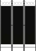 Parawany - vidaXL Parawan 3-panelowy, czarny, 120 x 180 cm vidaXL - miniaturka - grafika 1