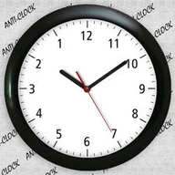 Zegary - Atrix Antyzegar na ścianę z czarną ramką AC930 - miniaturka - grafika 1