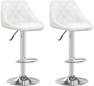 vidaXL Lumarko Stołki barowe, 2 szt., białe, sztuczna skóra 335179 - Taborety i hokery - miniaturka - grafika 2