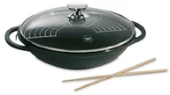 Woki - Berndes 031139 Vario Click wok z powłoką nieprzywierającą i szklaną pokrywą, 32 cm, 5,5 l, dołączone akcesoria 31139 - miniaturka - grafika 1