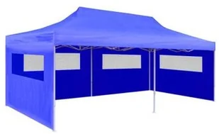 vidaXL vidaXL Namiot imprezowy, rozkładany 3 x 6 m niebieski - Pawilony ogrodowe - miniaturka - grafika 2