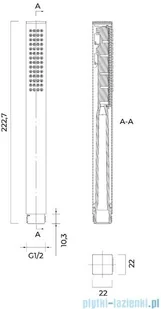 Oltens Sog słuchawka prysznicowa czarny mat 37103300 - Słuchawki prysznicowe - miniaturka - grafika 3