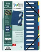 Teczki i skoroszyty - Exacompta 55122E opakowanie z 6 teczkami na dokumenty (harmonijka, DIN A4, 21 x 29,7 cm, 12 przegródek, z kartonu z manilo, gumowym ściągaczem, okienkiem indeksującym), 6 sztuk w zestawie, niebieskie - miniaturka - grafika 1