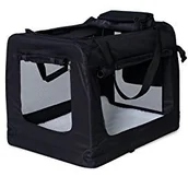 Kosze na bieliznę - dibea Pudełko transportowe dla psa torba dla psa składane pudełko transportowe pudełko samochodowe mała torba dla zwierząt, czarny TB10025 - miniaturka - grafika 1