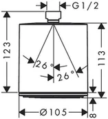 Deszczownice - Hansgrohe Pulsify Deszczownica chrom 24130000 - miniaturka - grafika 1
