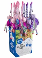 Zabawki dla kotów - Duvo+ DUVO WĘDKA DLA KOTA PIŁKA ZE SZNURKA 15x4x3 5cm 12059 OF-A-VAT016320 - miniaturka - grafika 1