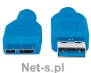 Techly Kabel USB A męski - micro-B męski1 m Niebieski 305243 - Kable USB - miniaturka - grafika 10