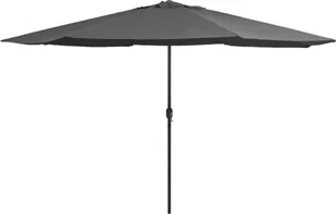 vidaXL Parasol ogrodowy na metalowym słupku, 400 cm, antracytowy vidaXL - Parasole ogrodowe - miniaturka - grafika 2