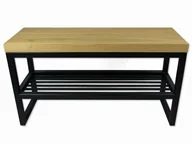 Szafki na buty - S&w Design Półka na buty Industrialna Loft 80-200 x 30cm LITY DĄB PNB10003049D - miniaturka - grafika 1