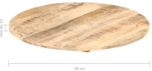 vidaXL Lumarko Blat stołu, lite drewno mango, okrągły, 15-16 mm, 80 cm 286003 - Meble modułowe i akcesoria - miniaturka - grafika 11