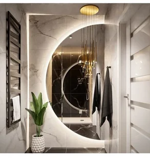 Łukasz Ochwat Alfaram Lustro okrągłe CAPELLA ścięty bok z podświetleniem LED, Dostępne wymiary: Średnica 50cm - Lustra Łukasz Ochwat Alfaram Lustro okrągłe CAPELLA ścięty bok z podświetleniem LED, Dostępne wymiary: Średnica 50cm - Lustra - miniaturka - grafika 1