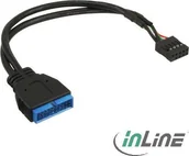 Kable miedziane - InLine Wewnętrzny USB 2.0/USB 3.0 0.3m Czarny 33449M - miniaturka - grafika 1