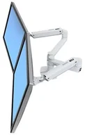 Uchwyty do monitorów - Ergotron LX dual side-by-side Arm no grommet mount bright white texture 45-491-216 - miniaturka - grafika 1