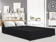 Prześcieradła - Darymex Prześcieradło jersey elastan z gumką BLACK/CZARNY/220x200x30 PJE220/BLACK - miniaturka - grafika 1