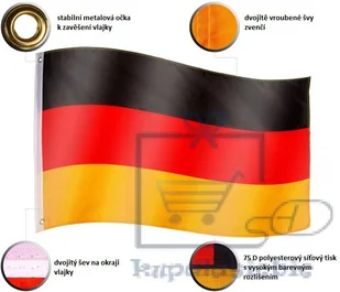 Tuin Flaga niemiecka - orzeł - emblemat - 120 cm x 80 cm - Dekoracje domu - miniaturka - grafika 4