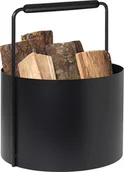 Akcesoria kominkowe - Blomus Pojemnik na drewno Ashi z czarną rączką 66164 - miniaturka - grafika 1