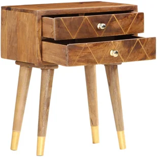 vidaXL Szafka nocna, 43x30x58 cm, lite drewno mango - Szafki nocne - miniaturka - grafika 10