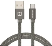 Kable USB - SWISSTEN Kabel USB Micro USB SWISSTEN 2 m Szary 71522302 - miniaturka - grafika 1