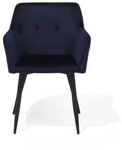 Beliani Zestaw do jadalni 2 krzesła welur ciemnoniebieskie JASMIN - Krzesła - miniaturka - grafika 3