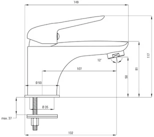 Deante Coriander stojąca - CHROM | BCN 021M - Baterie umywalkowe - miniaturka - grafika 4