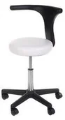 Krzesła i taborety kosmetyczne - Beauty System Taboret medyczny + podłokietnik NG-CH049 biały - miniaturka - grafika 1