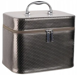 INTER-VION Metaliczny kuferek na kosmetyki - 415 204 - XL - Pozostałe akcesoria kosmetyczne - miniaturka - grafika 6