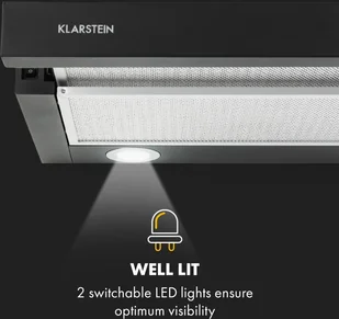 Klarstein CGCH5-Viola-BK - Okapy kuchenne - miniaturka - grafika 5
