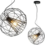 Lampy sufitowe - Zuma Line LAMPA wisząca MARL P17212 metalowa OPRAWA druciana ZWIS kula ball drut czarny P17212 - miniaturka - grafika 1