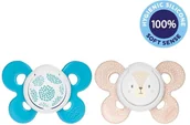Smoczki uspokajające - Chicco smoczek Physio Comfort silikonowy chłopiec kropki/lisek 2 szt. 6 16 m - miniaturka - grafika 1