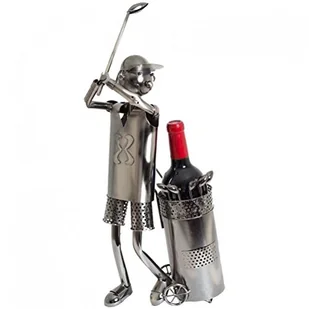 Out of The Blue Stojak na wino "Golfista", metalowy, OOTB 090,71-3097 - Gadżety na imprezę - miniaturka - grafika 2