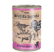 Mokra karma dla psów - Alpha Spirit Wiejska Zagroda dla szczeniąt Mięsna uczta 400g - miniaturka - grafika 1