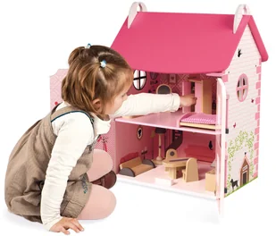 Janod Domek dla lalek z 11 meblami 3700217365813 - Klocki - miniaturka - grafika 5