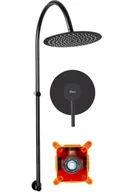 Zestawy prysznicowe - Rea Zestaw prysznicowy podtynkowy kolor czarny Lugano UZYSKAJ 5 % RABATU NA ZAKUP P9301 - miniaturka - grafika 1