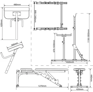K-SPORT Zestaw STOJAKI TRENINGOWE + ŁAWKA SKOŚNA+ MODLITEWNIK KSSL102 - Ławki treningowe - miniaturka - grafika 2