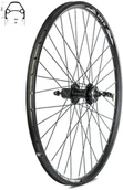 Koła rowerowe - Rodi Koło tylne 26" DISC piasta XMX-A282QR kaseta 8-9-10 rzędów, hamulec tarczowy, łożyska maszynowe uszczelniane, obręcz aluminiowa czarna, szprychy czarne 100287 - miniaturka - grafika 1