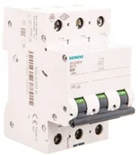 Bezpieczniki elektryczne - Siemens Wyłącznik nadprądowy 3P B 50A 6kA AC 5SL6350-6 - miniaturka - grafika 1