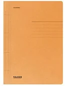 Teczki i skoroszyty - FALKEN Skoroszyt kartonowy Falken 100 szt. A4 pomarańczowy z metalową listwą zaciskową do zapełniania od góry lub od dołu. Wyprodukowano w Niemczech. Certyfikat Błękitny Anioł 80003791 - miniaturka - grafika 1